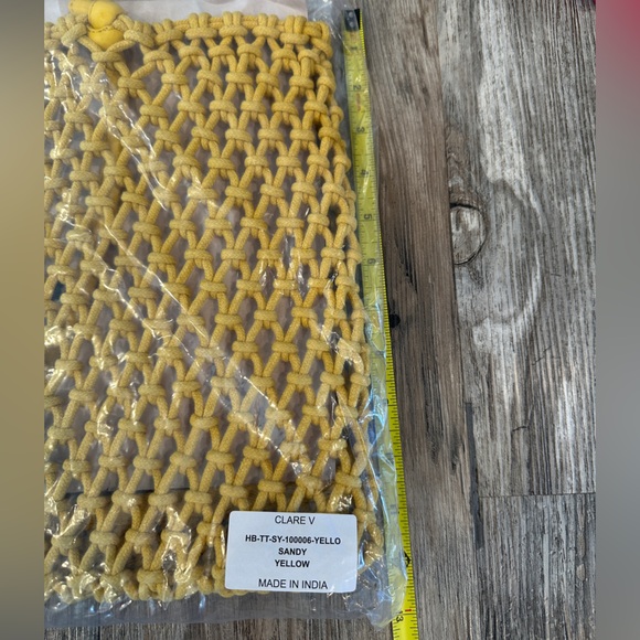 NEW Clare V. Sandy Tote Yellow - Picture 6 of 10